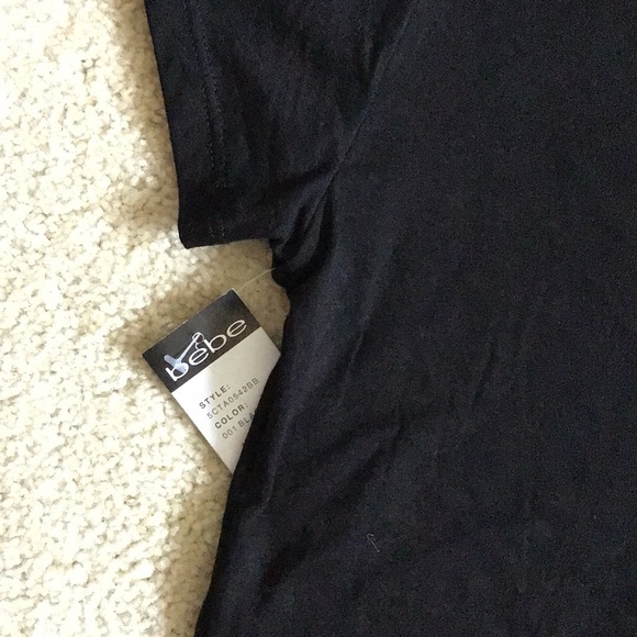 SOLD - Bebe Rainbow Hearts Logo Black Tee - NWT - Picture 5 of 11